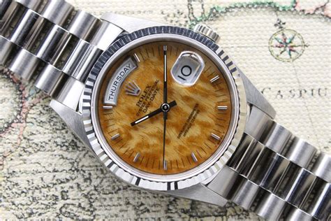 stone dial rolex|rolex day date wood dial.